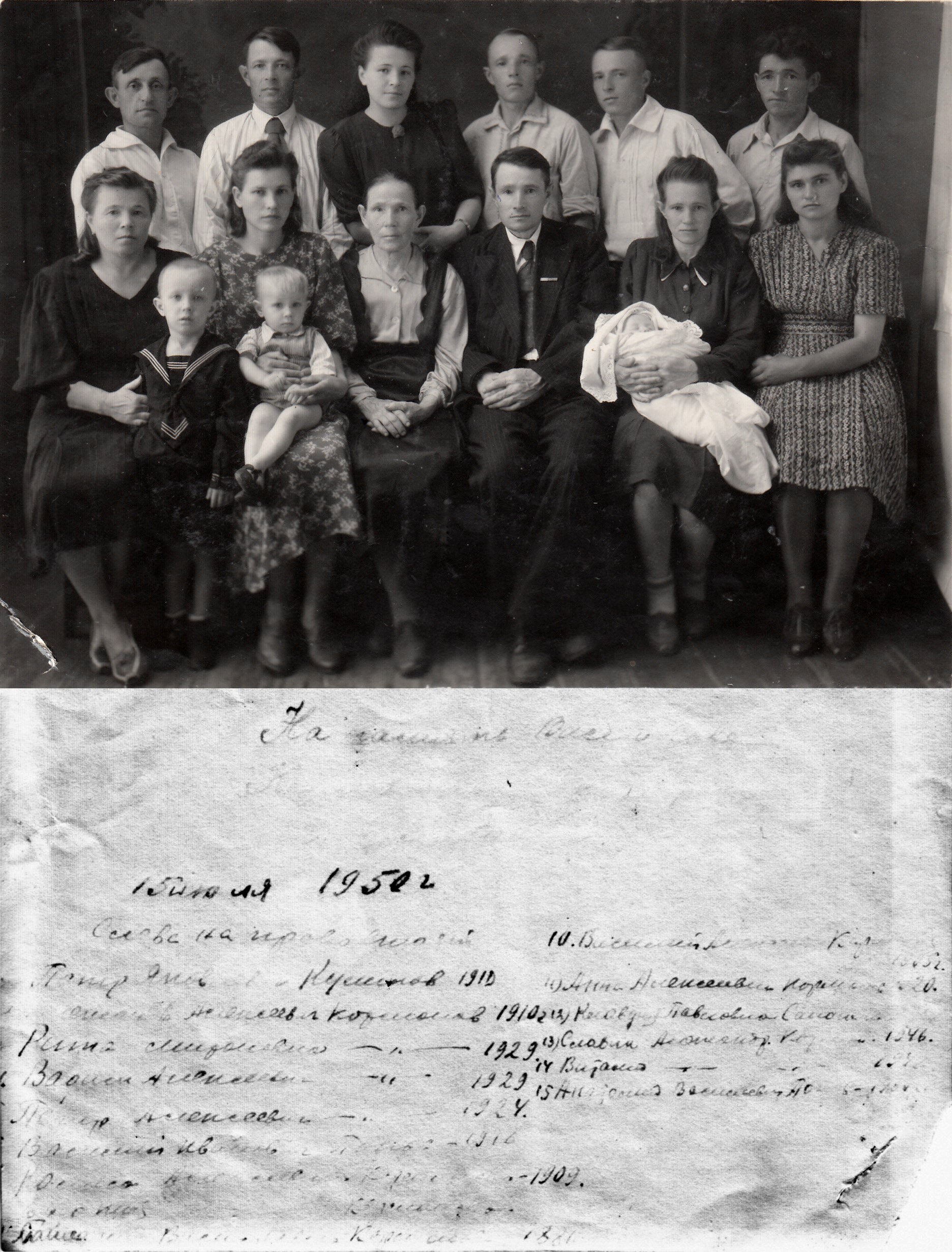 Семья Кармановых, Челябинск, 15 июля 1950 года