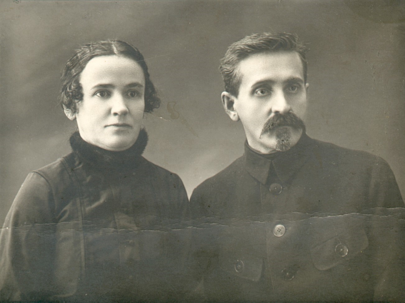 Н. Д. Оплеснин с женой Клавдией  Ивановной 