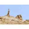 Соляной столп «Жена Лота» на берегу Мёртвого моря 