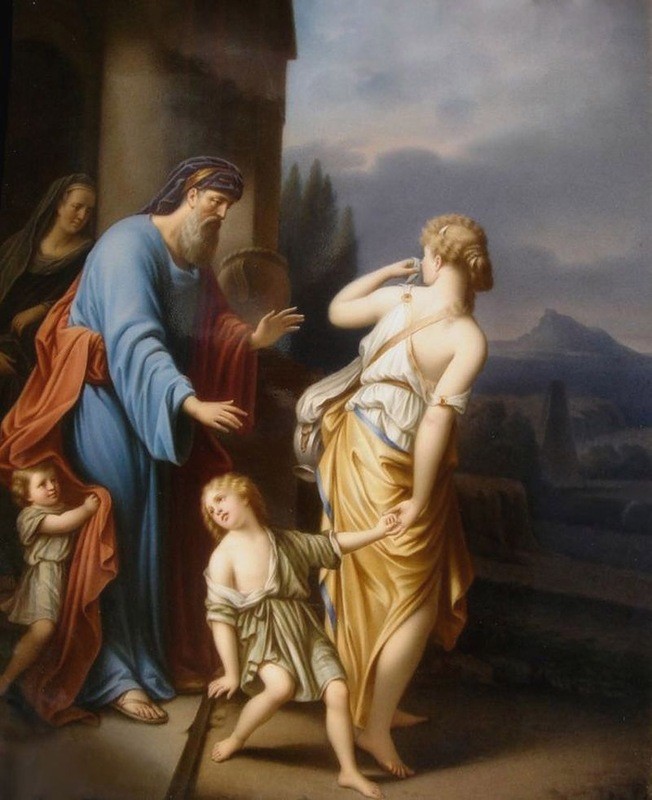 Авраам изгоняет сына Измаила с матерью его Агарью