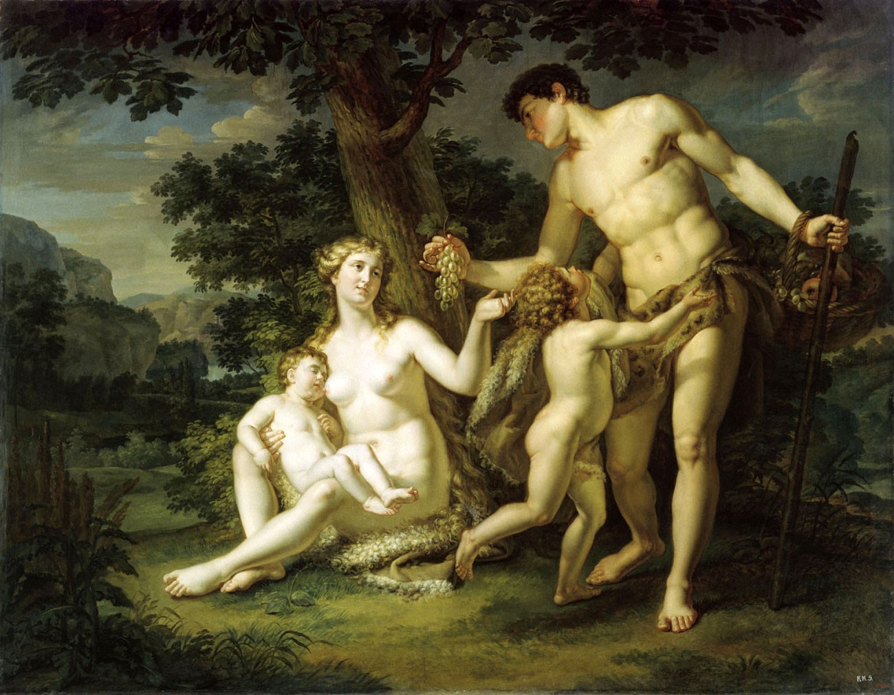 Адам, Ева и дети их - Каин и Авель